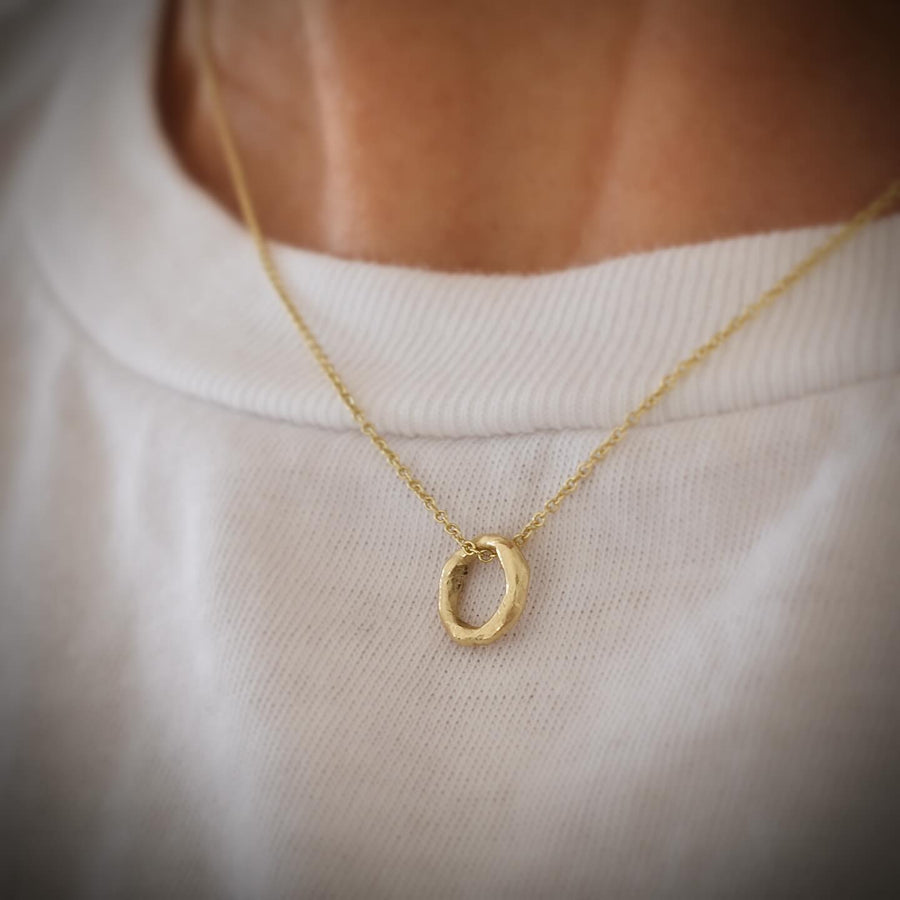 Ocean Gold Ripple Necklace