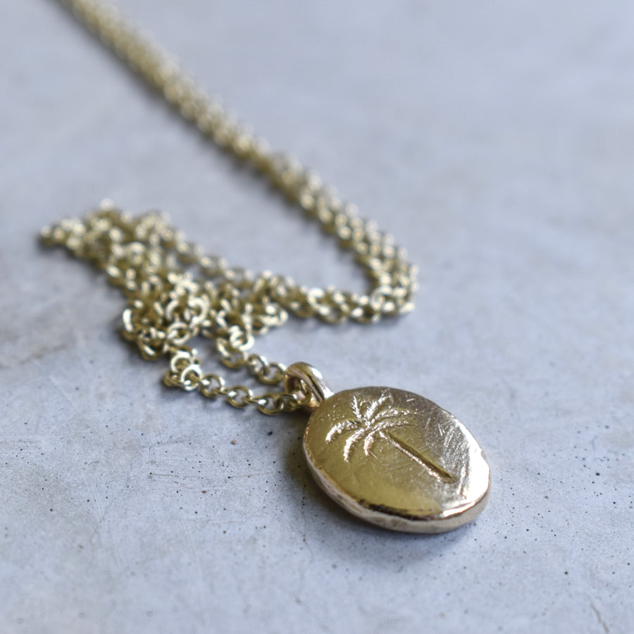 Island Gold Palm Necklace