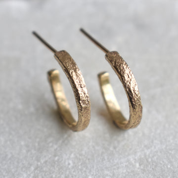 Granite Gold Mini Hoop Earrings