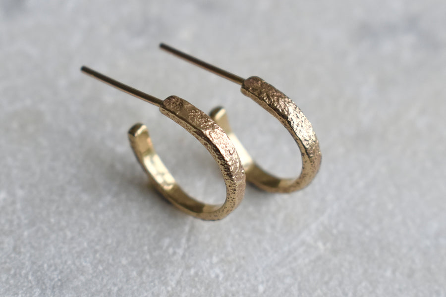 Granite Gold Mini Hoop Earrings