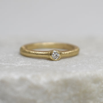 Beach Gold Mini Diamond Ring