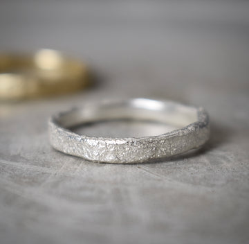 Granite Silver Medium Ring