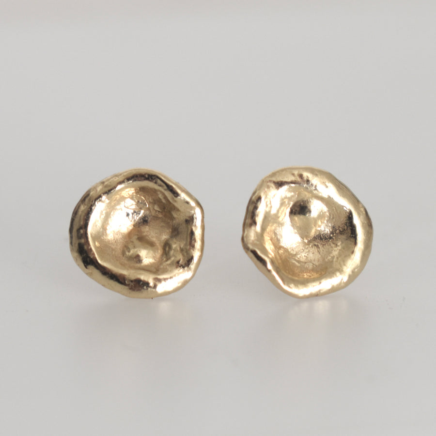 Ocean Gold Stud Earrings