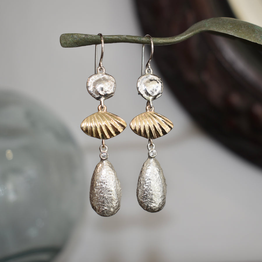 Fathom Gold & Silver Earrings