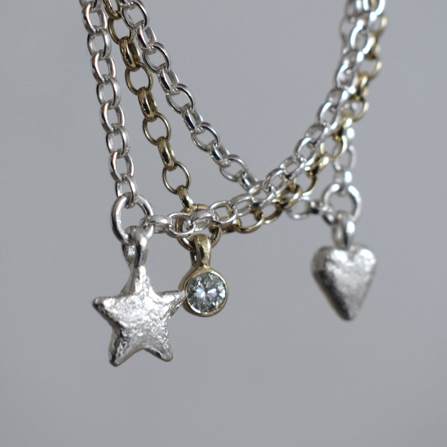 Granite Silver Star Bracelet