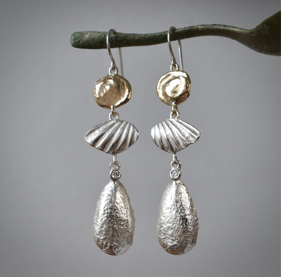 Fathom Gold & Silver Earrings