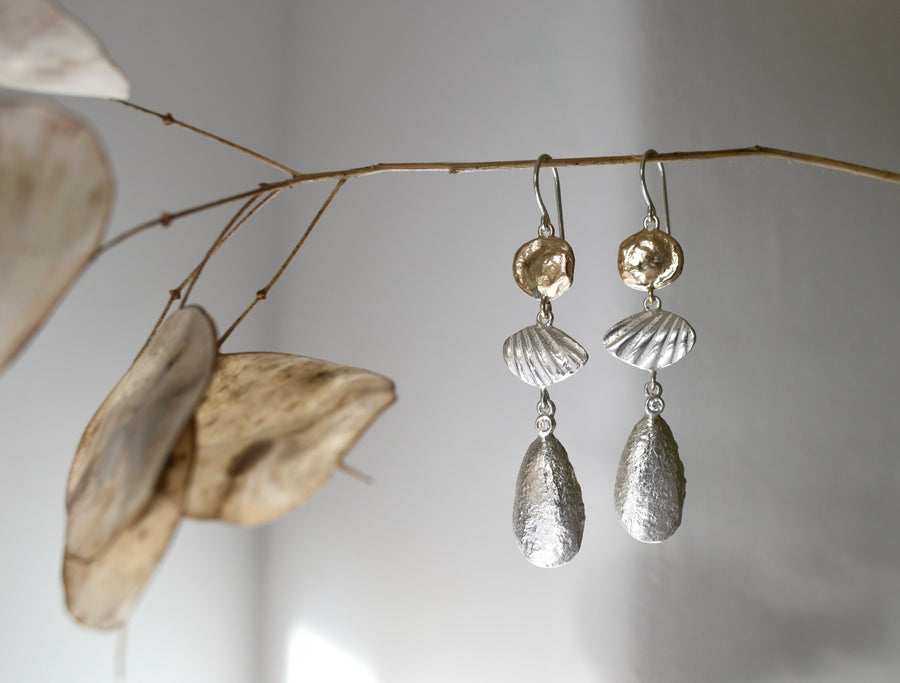 Fathom Gold & Silver Earrings