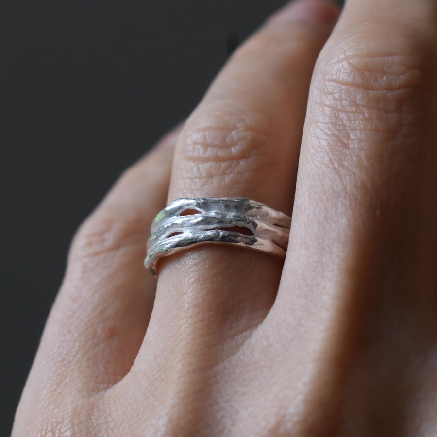 Ocean Silver wrap ring