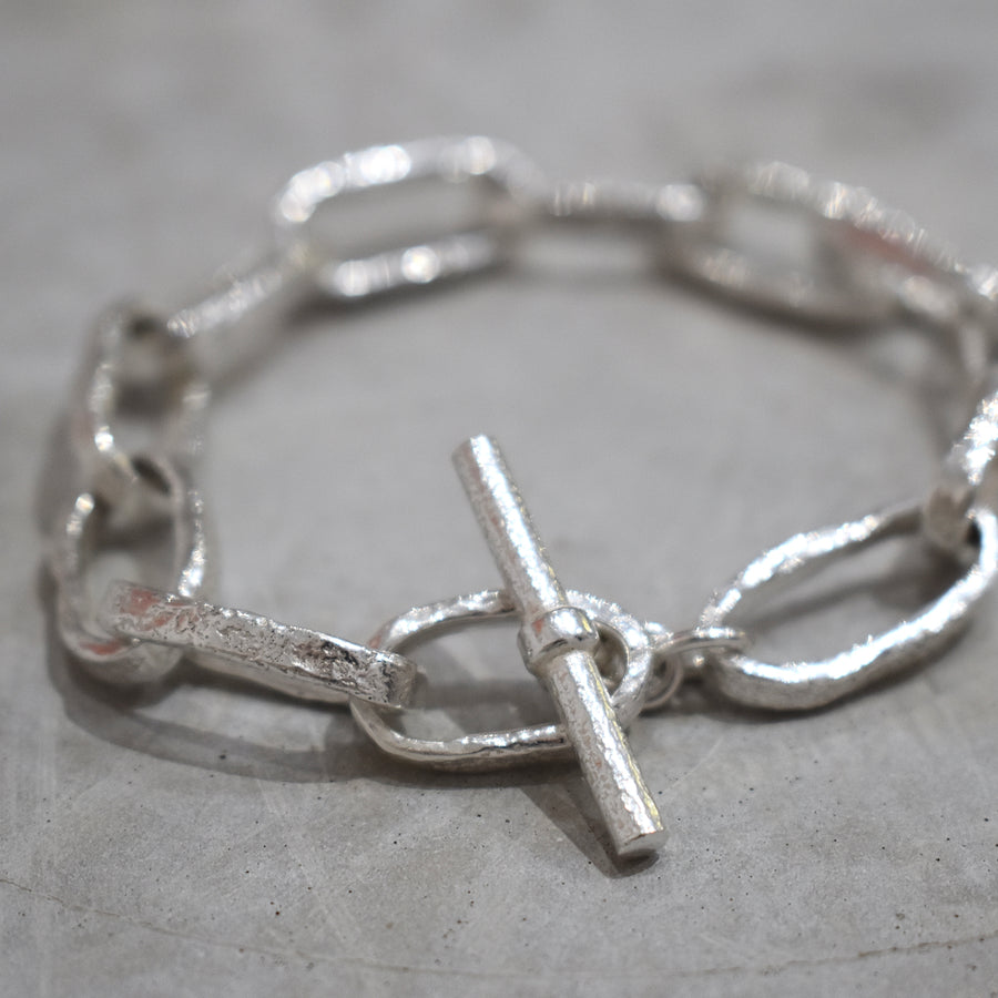 Granite Silver Link Bracelet
