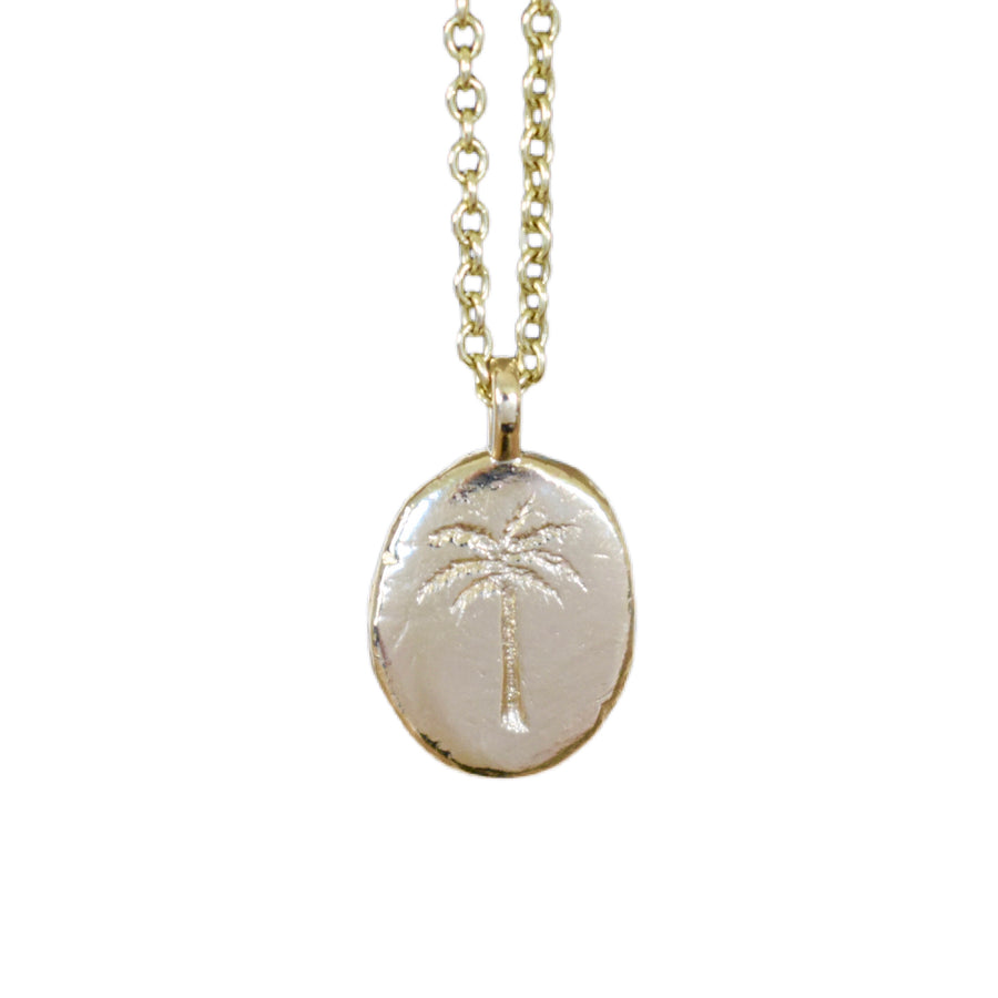 Island Gold Palm Necklace