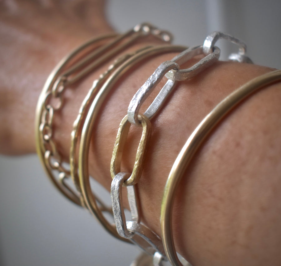 Granite Silver & Gold Link Bracelet