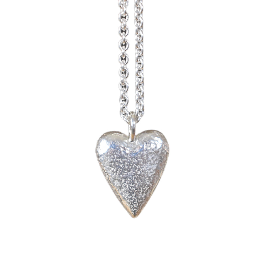 Granite Silver Big Heart Pendant