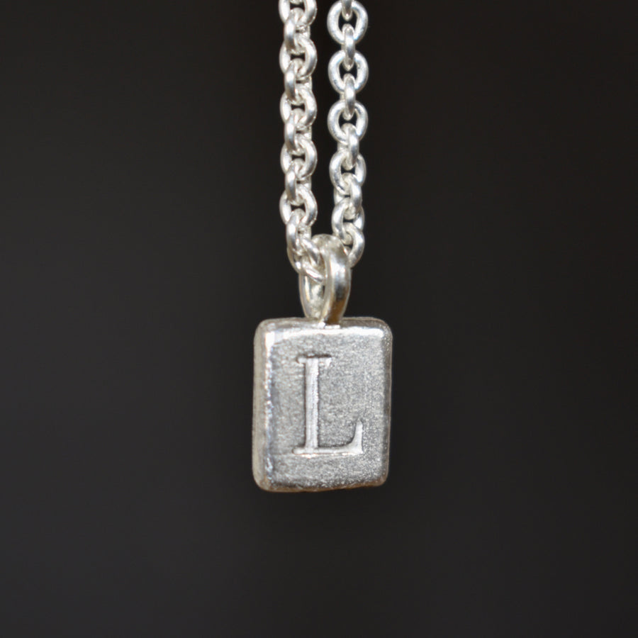 Island Silver Letter Charm