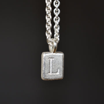 Island Silver Letter Necklace