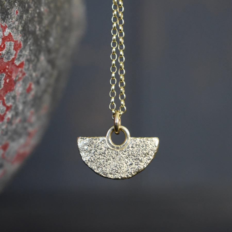 Granite Gold Fan Necklace